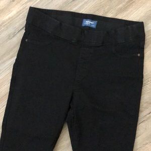 Black Rockstar Mid Rise Pull-On Jeggings